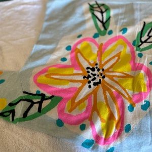 Antoni & Alison merino wool-cashmere button down sweater. Aqua with design.